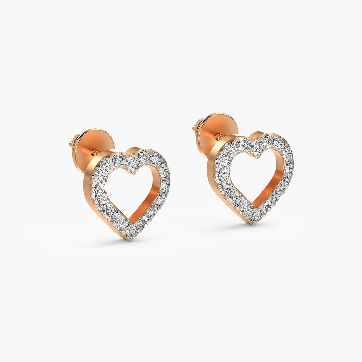 Heart Halo Lab-Grown Diamond Earrings