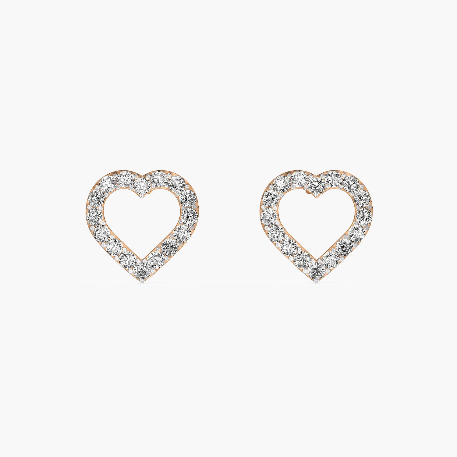 Heart Halo Lab-Grown Diamond Earrings