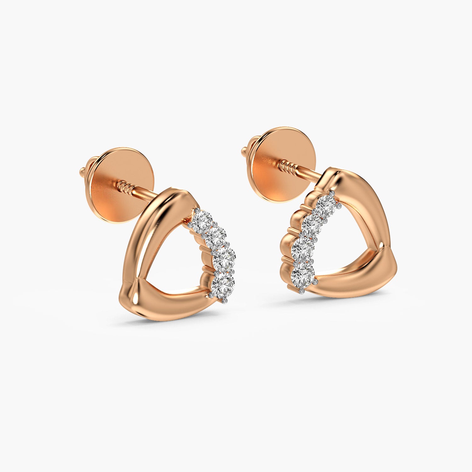 Open Heart Lab-Grown Diamond Earrings