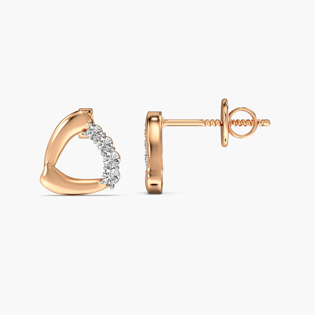 Open Heart Lab-Grown Diamond Earrings