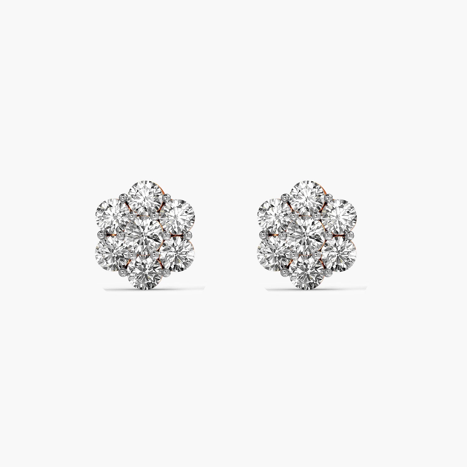 Floral Cluster Lab-Grown Diamond Earrings - Moena