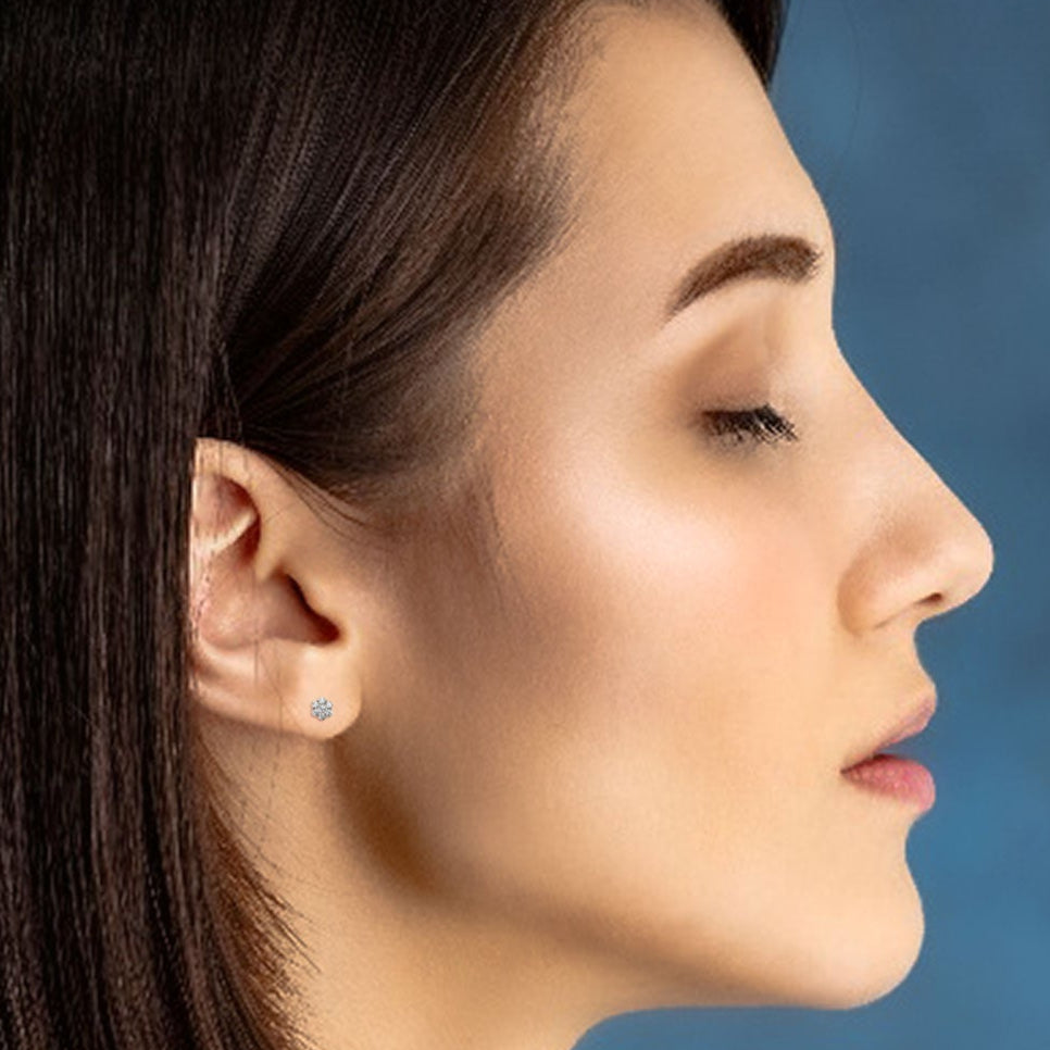 Floral Cluster Lab-Grown Diamond Earrings - Moena