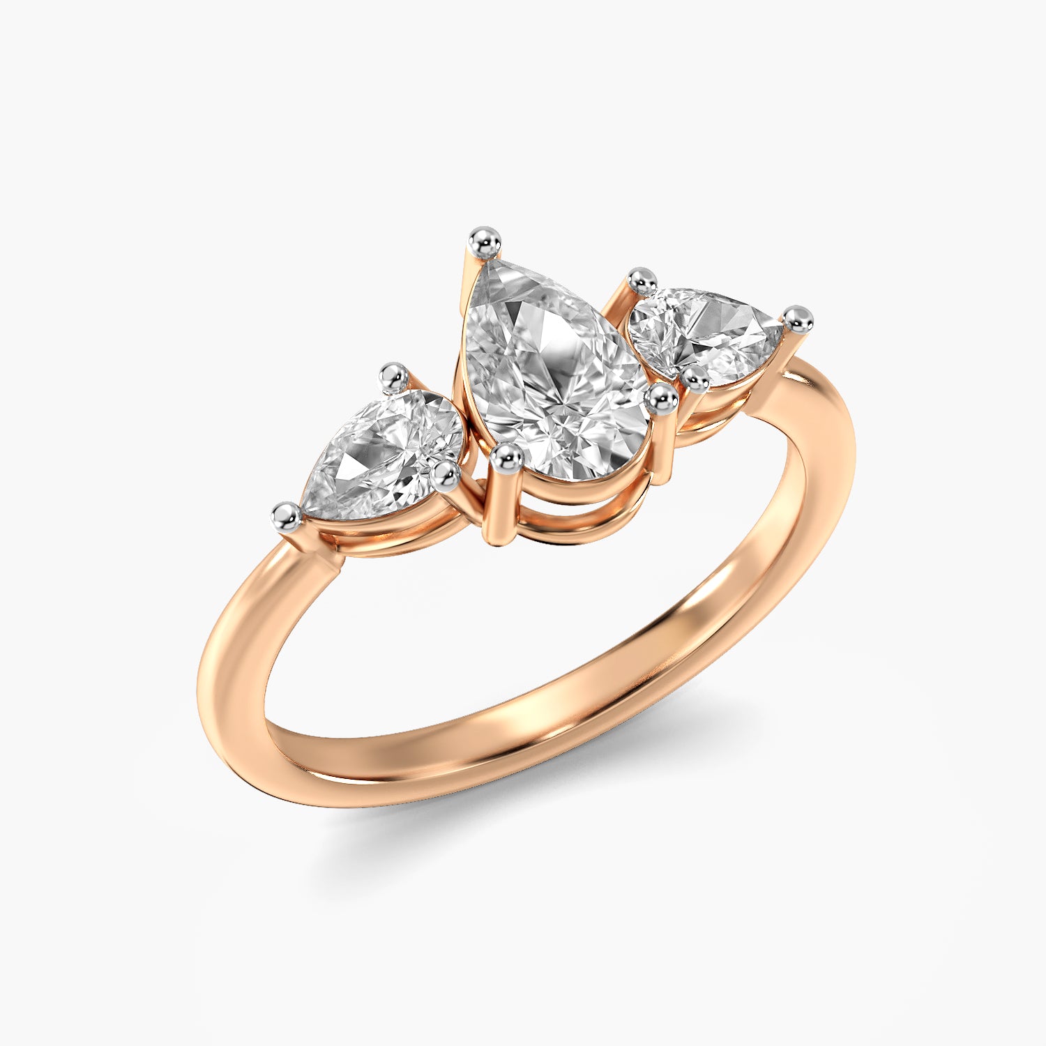 Trinity Pear Diamond Ring