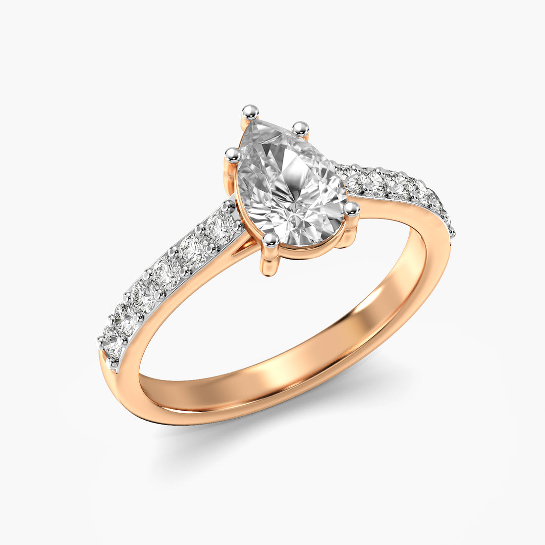 Lumine Pear Halo Ring