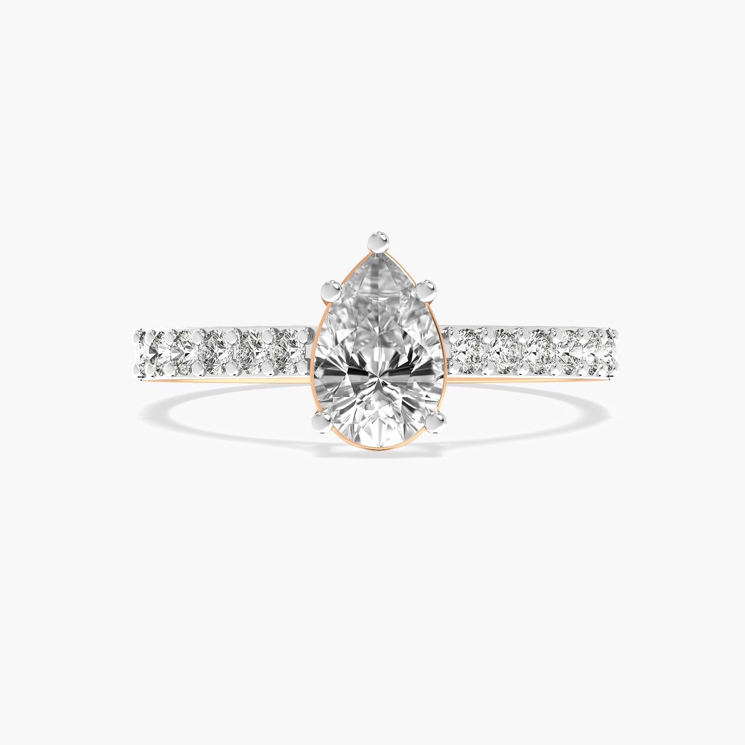 Lumine Pear Halo Ring