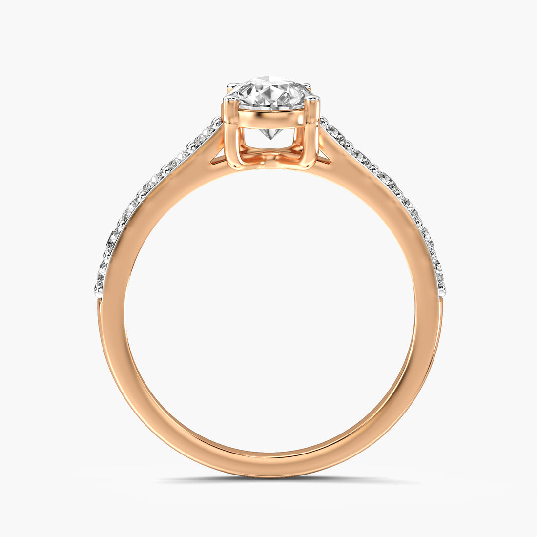 Lumine Pear Halo Ring