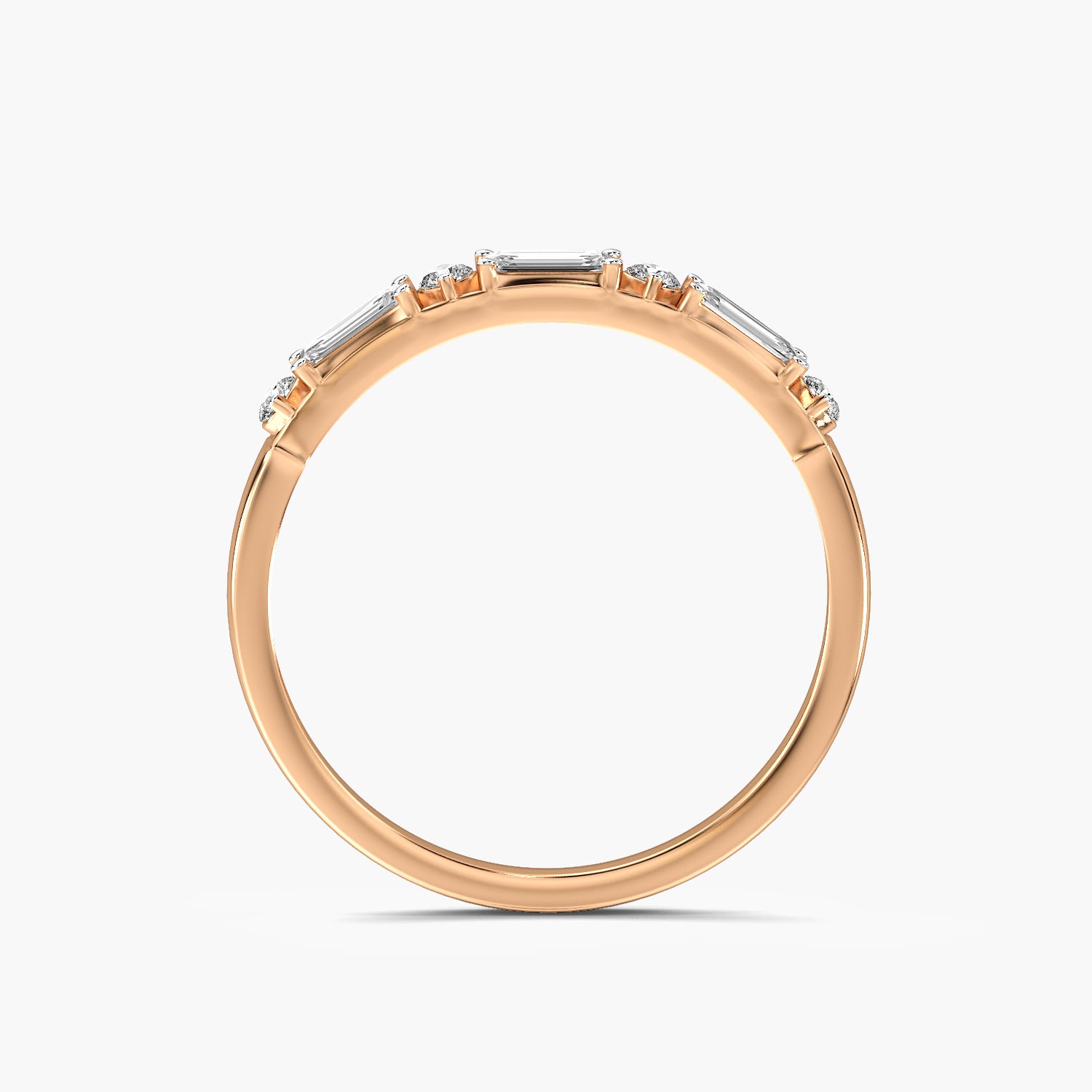 Aurel Emerald Diamond Band