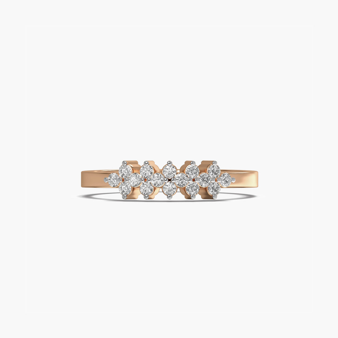 Radiant Lab Diamond Ring - Top View in Rose Gold - Radiant Diamond Ring by Moena