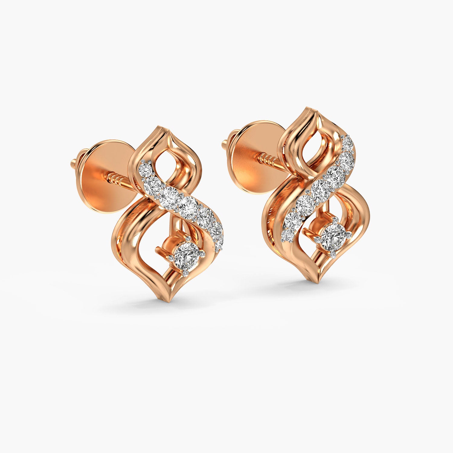 Infinity Swirl Diamond Earrings