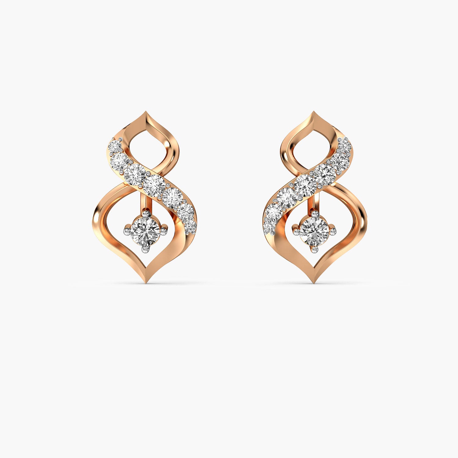 Infinity Swirl Diamond Earrings