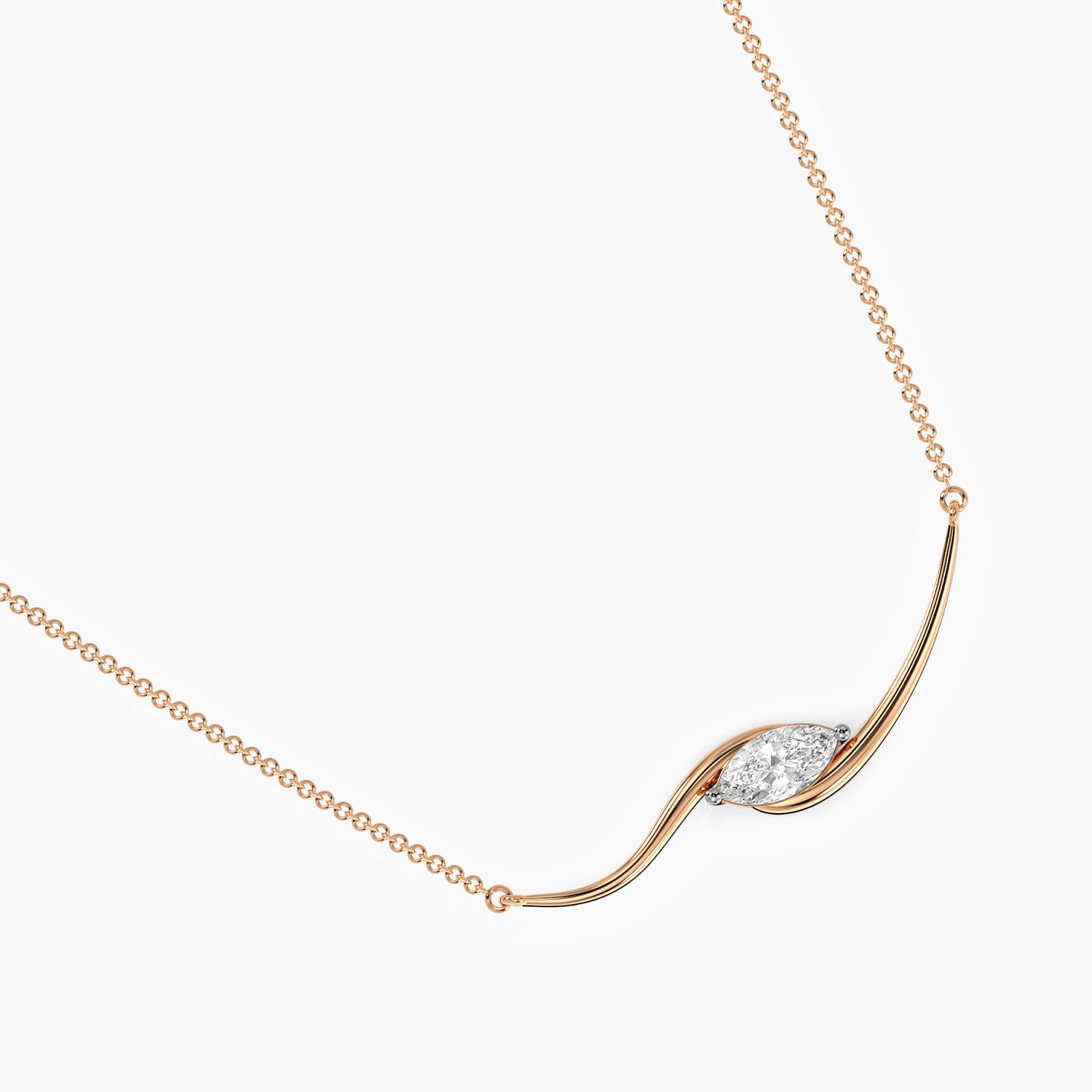 Grace in motion with a marquise shimmer(With Chain)