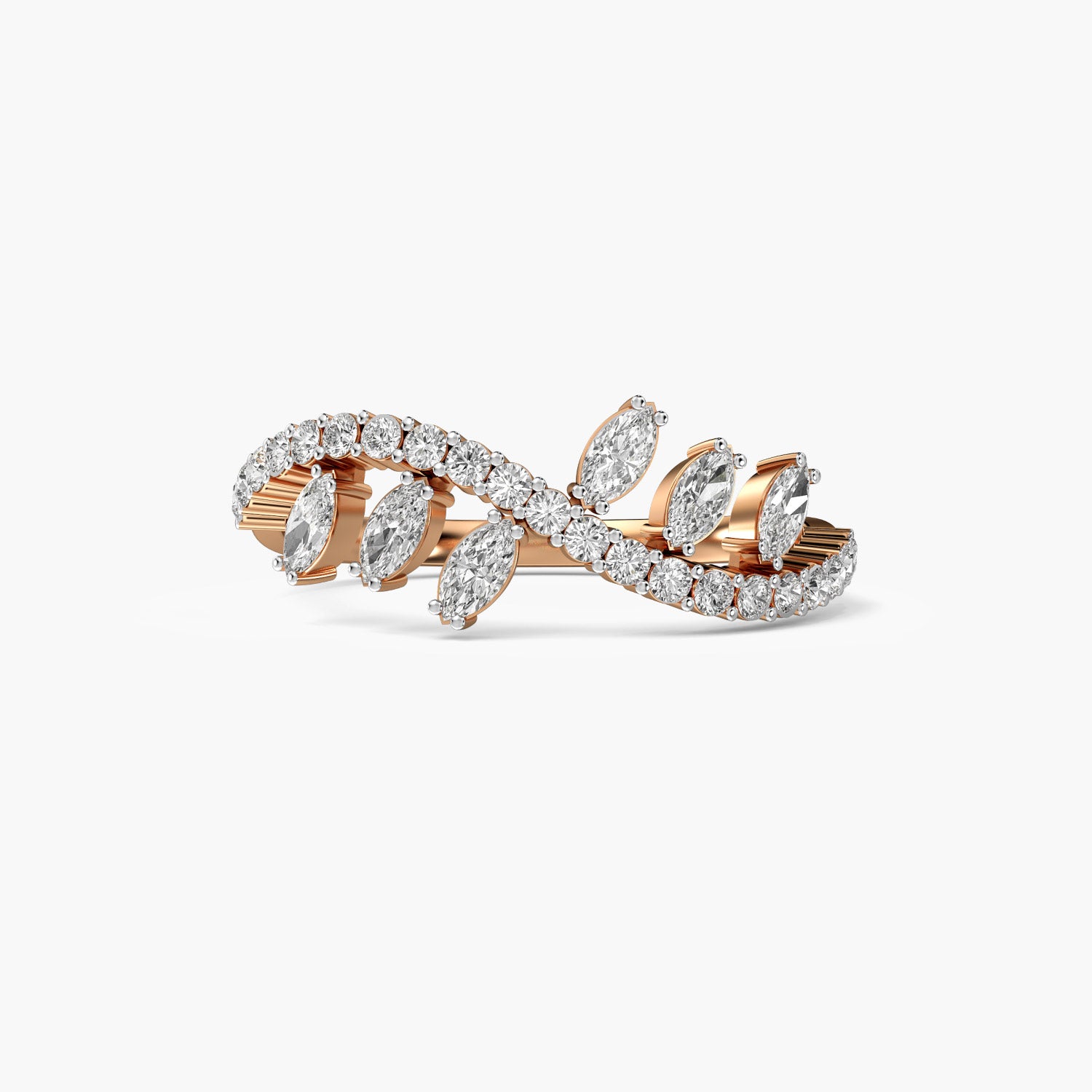 A graceful symphony of marquise and round brilliance