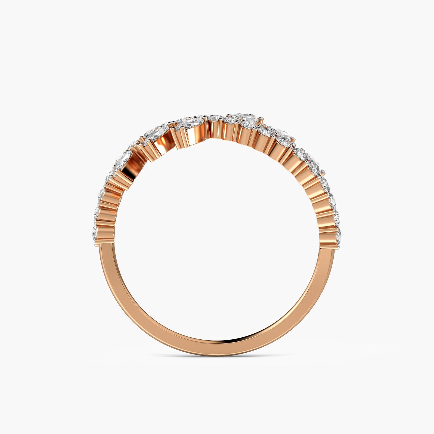 A graceful symphony of marquise and round brilliance