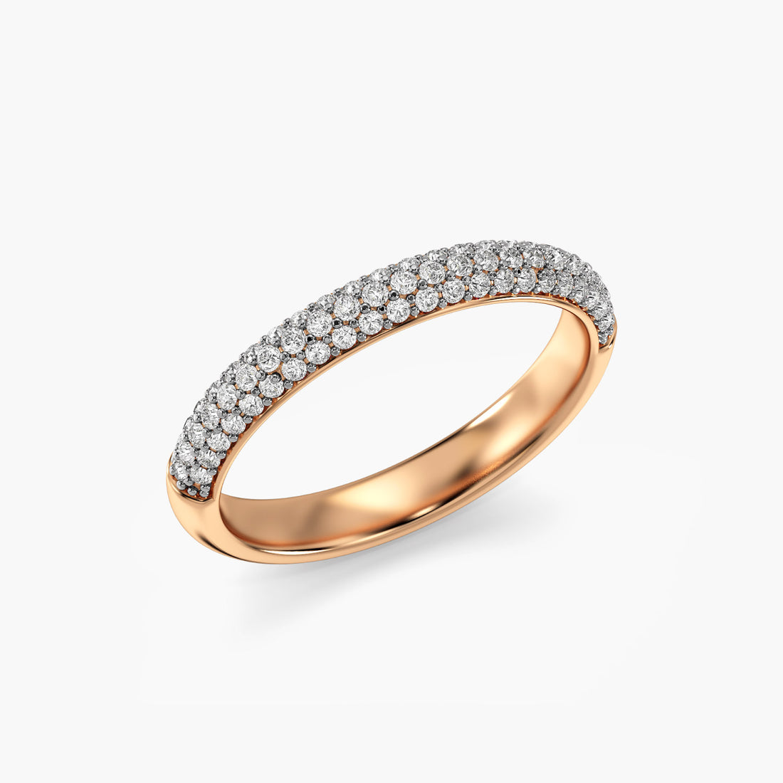Eternity Pavé Band - 3D View in Rose Gold - Diamond Ring by Moena