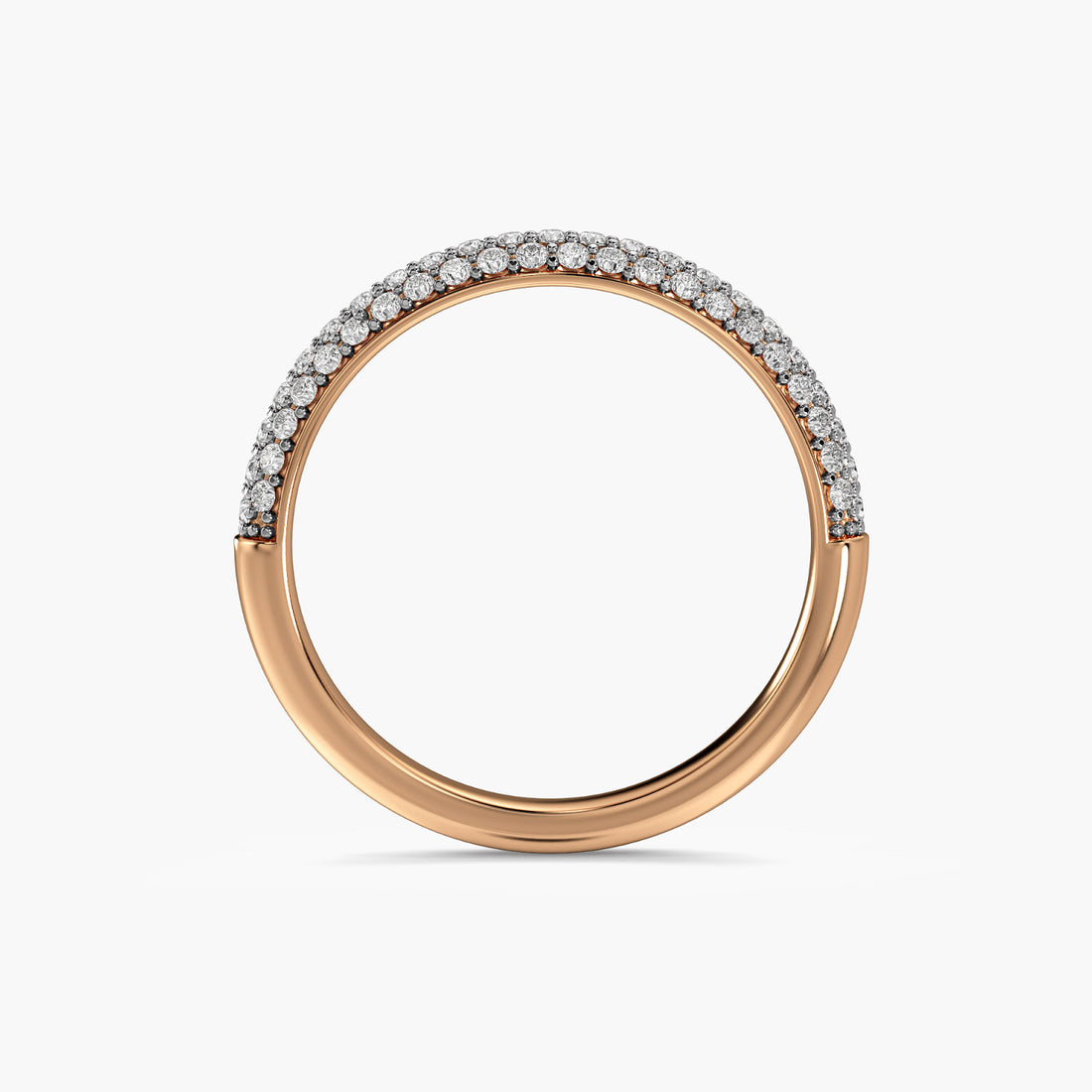 Eternity Pavé Band - Front View in Rose Gold - Diamond Ring by Moena