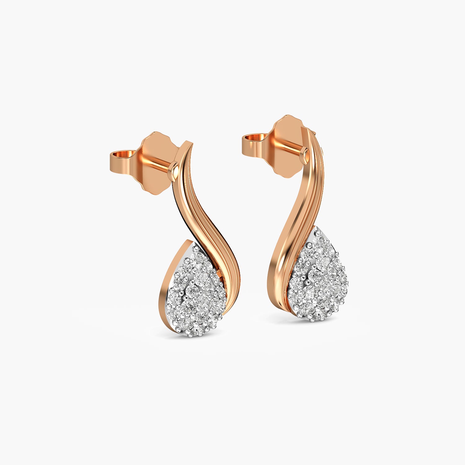 Curved Leaf Drop Stud