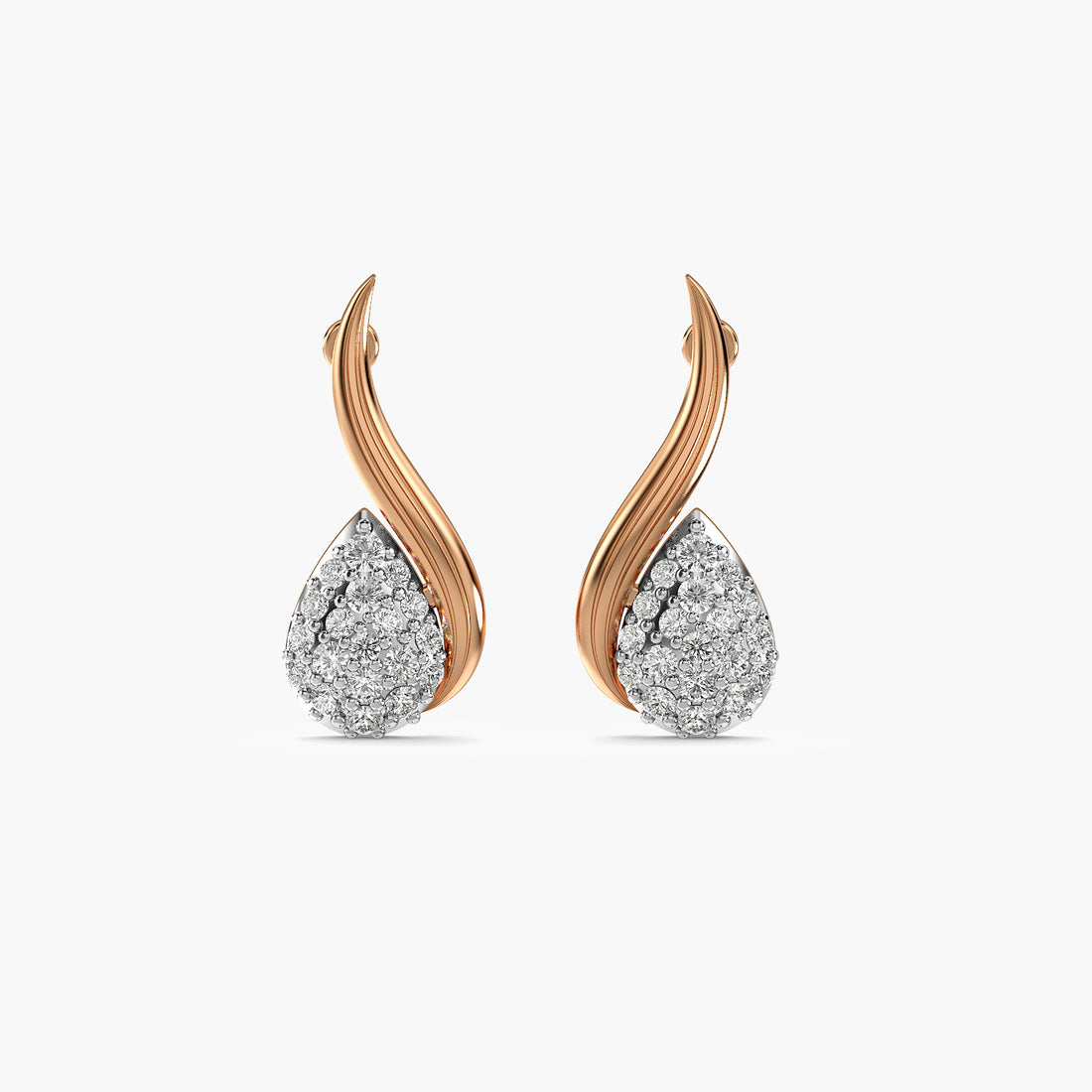 Curved Leaf Drop Stud