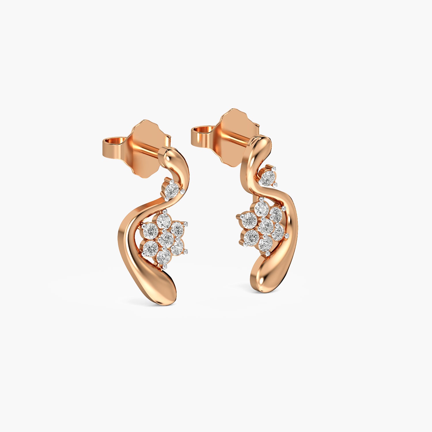 Celara Petal Curve Earrings
