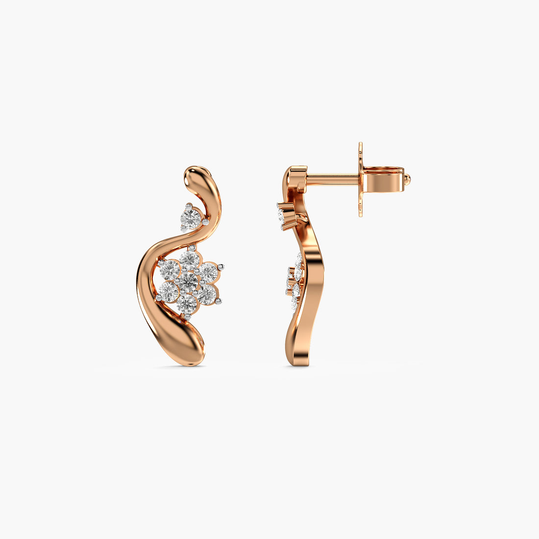Celara Petal Curve Earrings