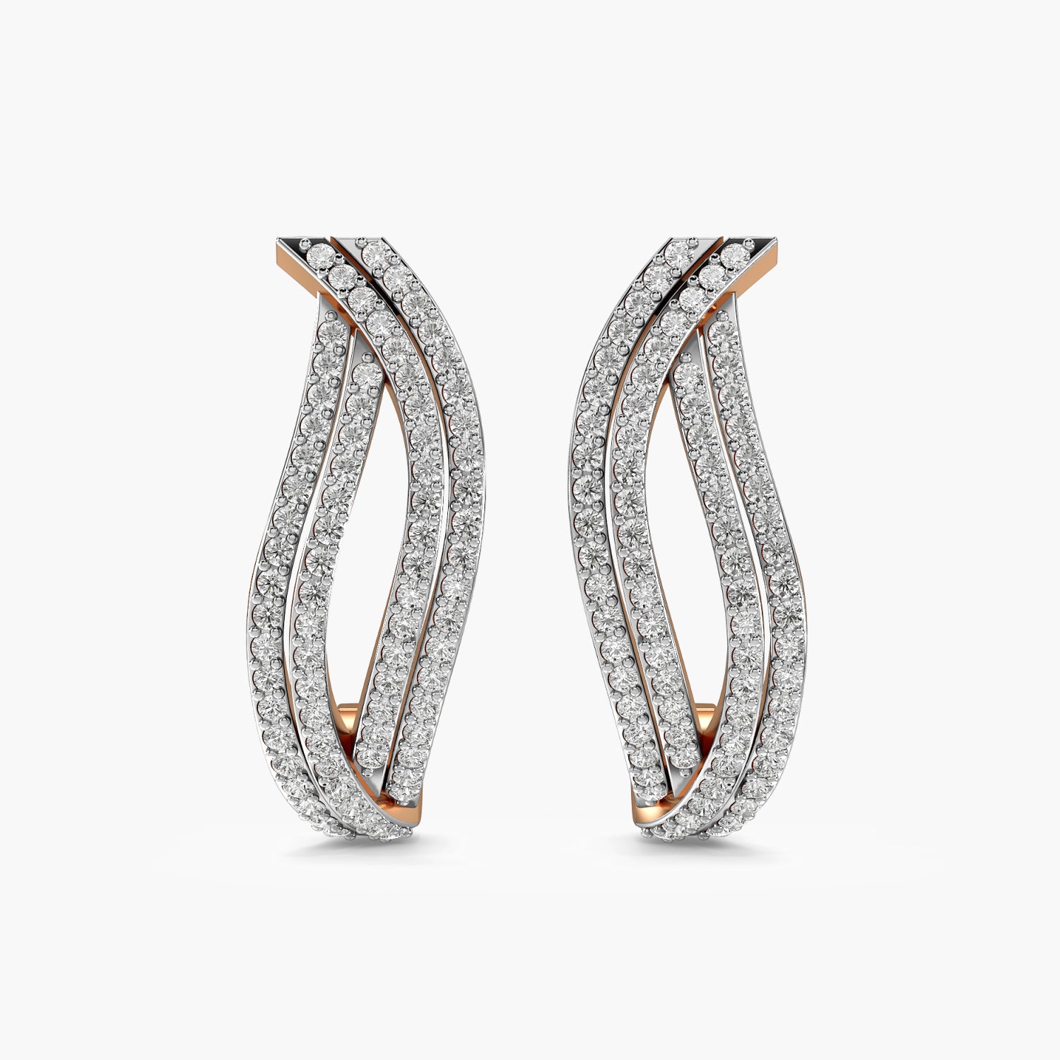 Double Pavé Hoop Earrings