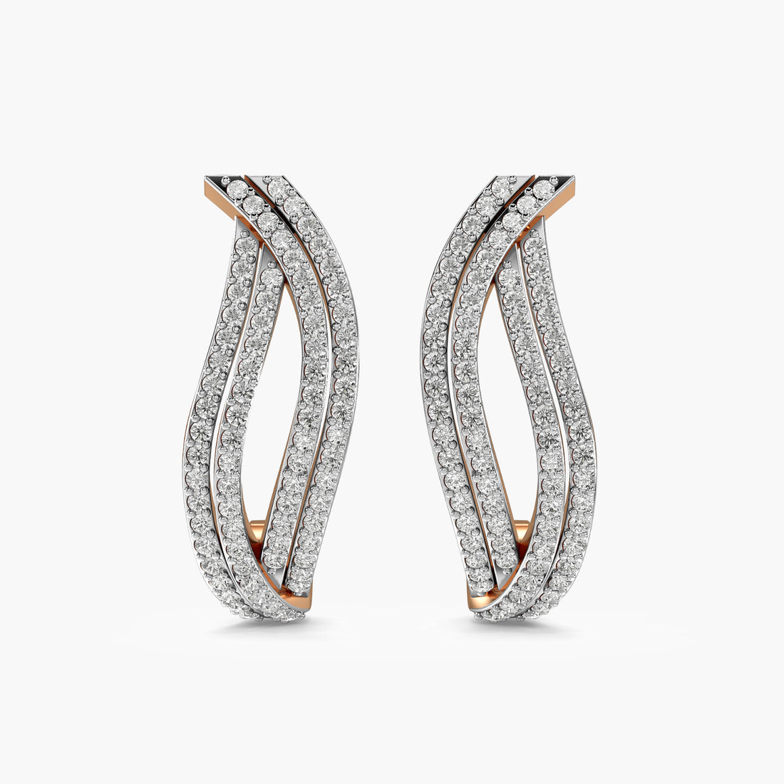 Double Pavé Hoop Earrings