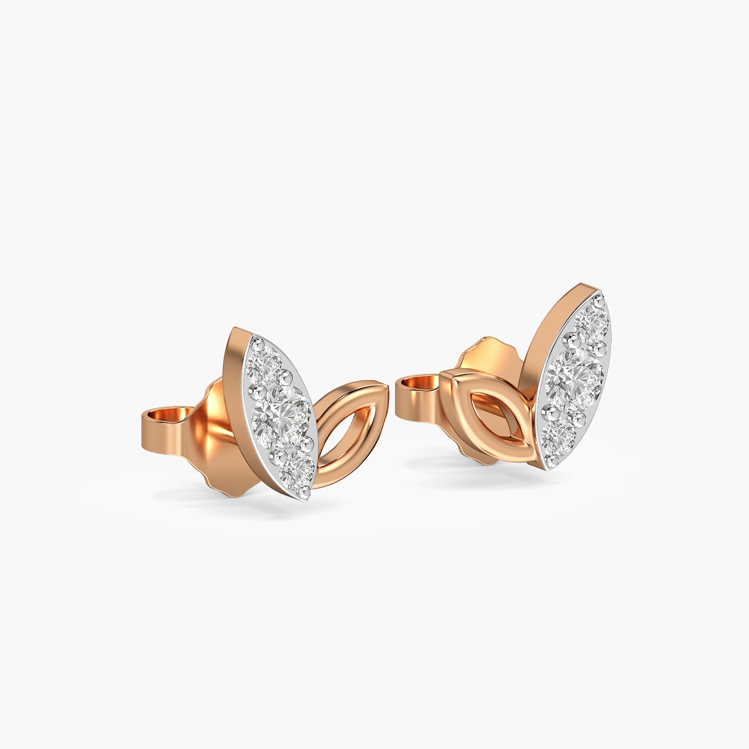 Seren Leaf Marquise Studs