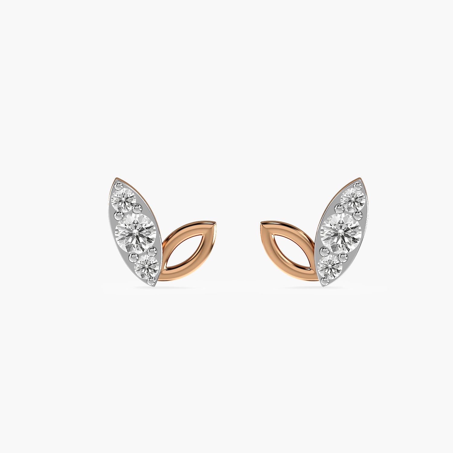 Seren Leaf Marquise Studs