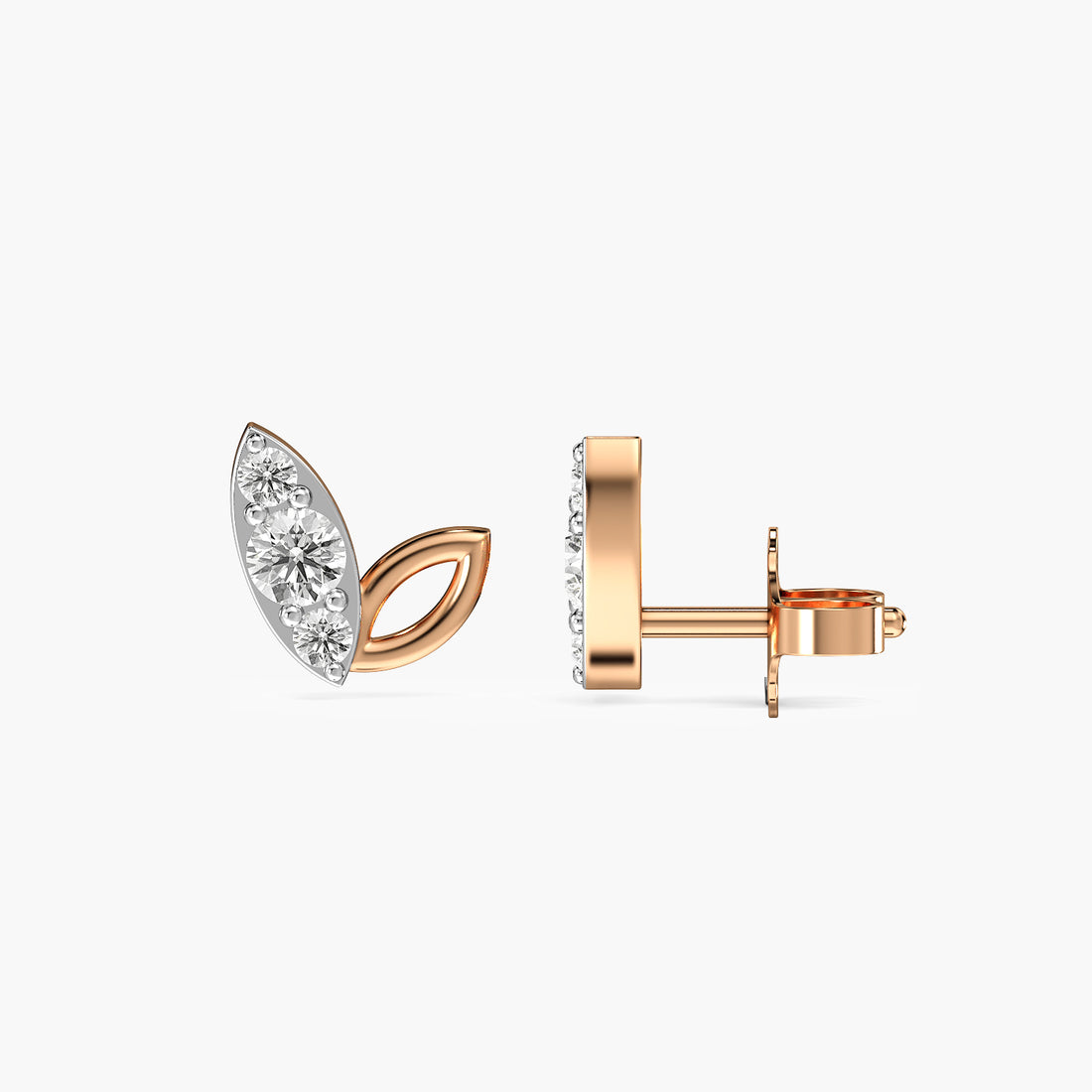 Seren Leaf Marquise Studs