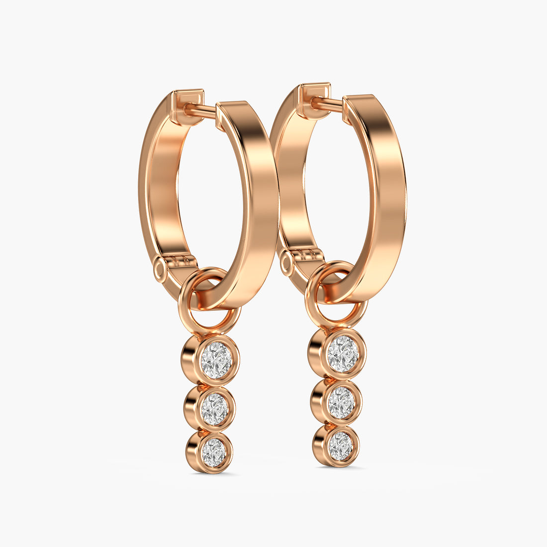 Triple Drop Hoop Earrings