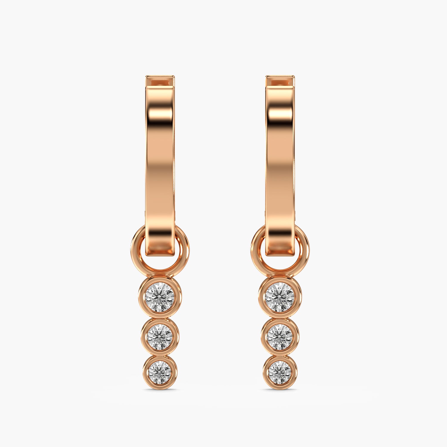 Triple Drop Hoop Earrings