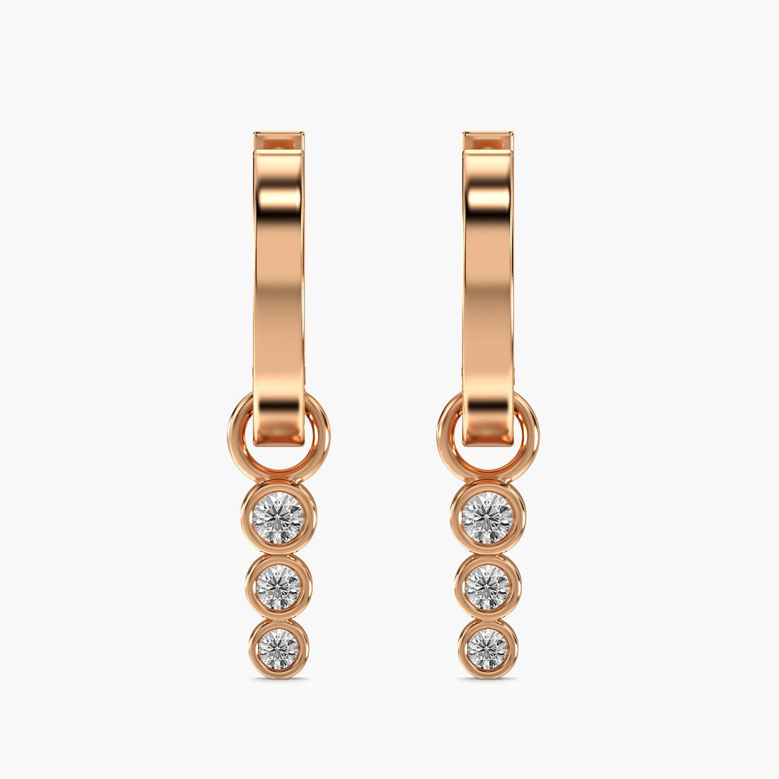 Triple Drop Hoop Earrings