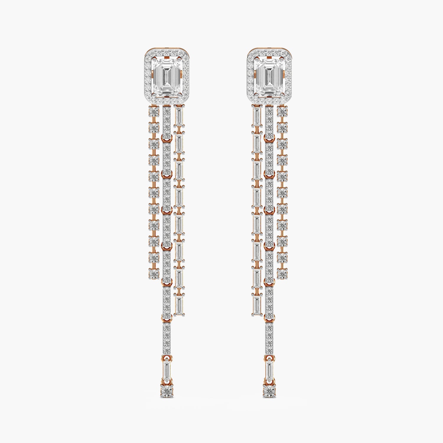 Emerald Cascade Long Earrings