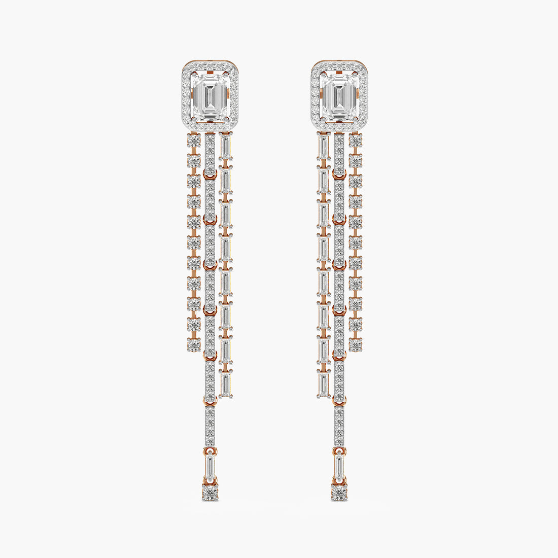 Emerald Cascade Long Earrings