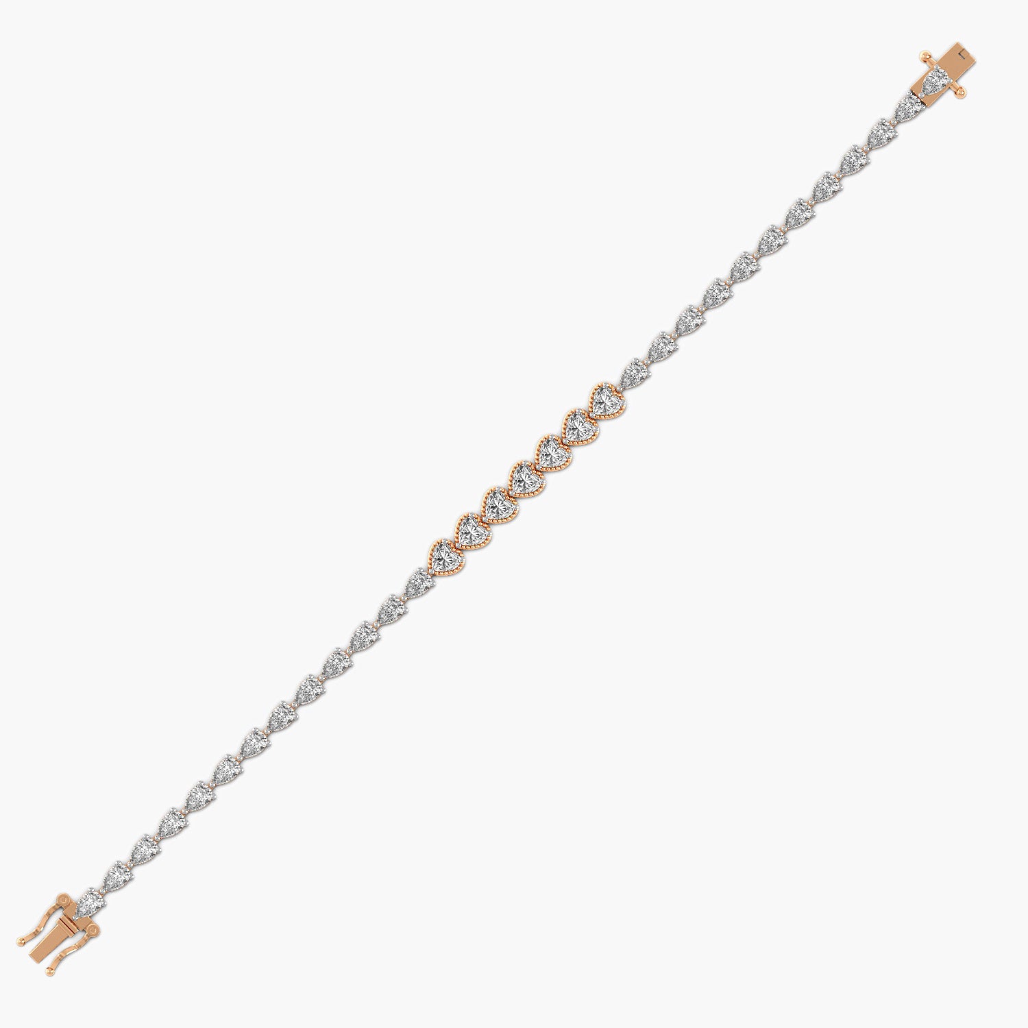Heartline Diamond Tennis Bracelet