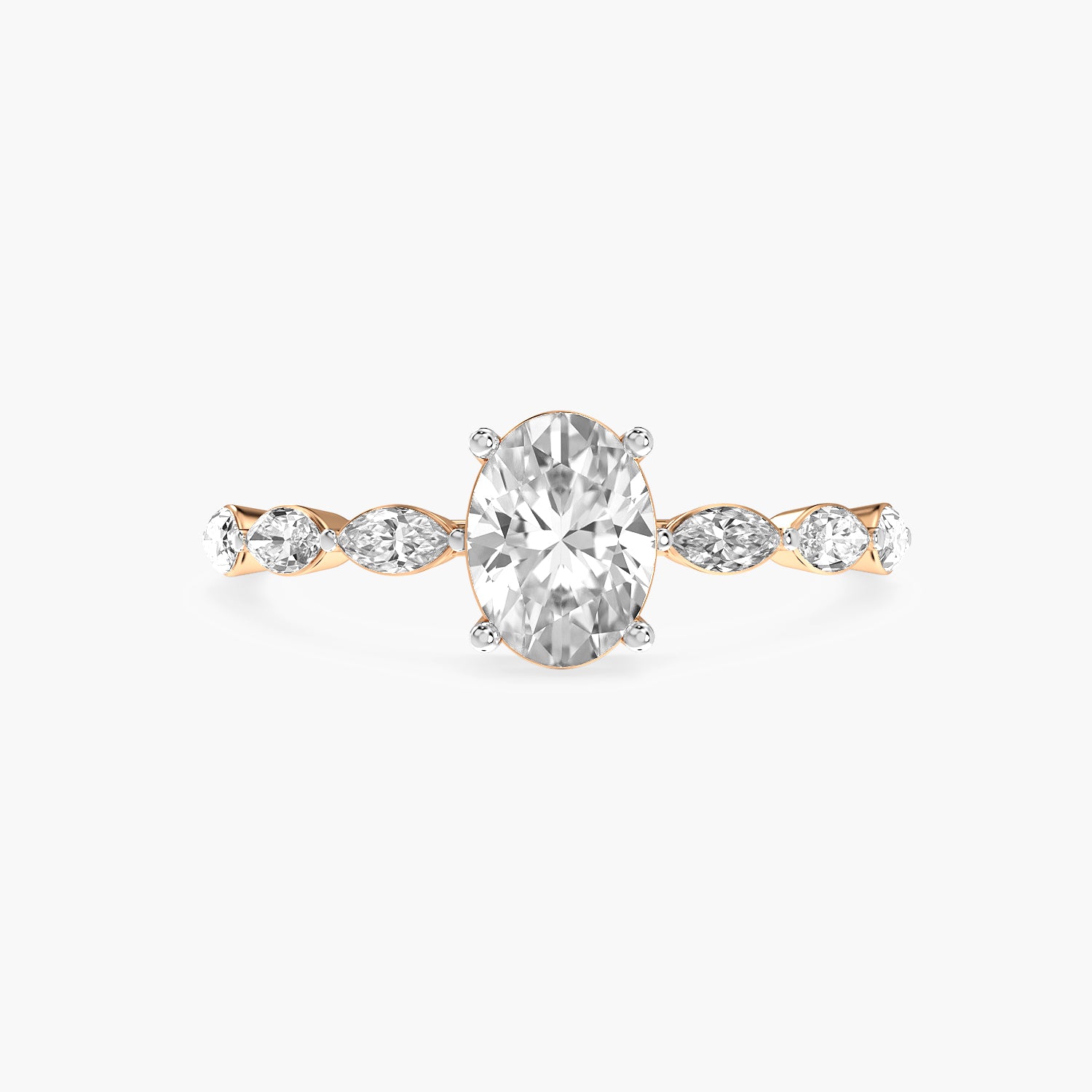 Marquise Accent Oval Ring