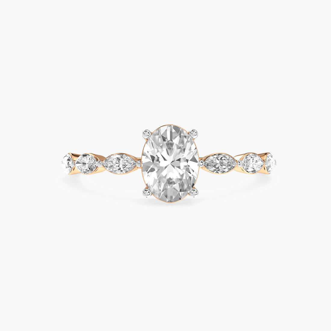 Marquise Accent Oval Ring