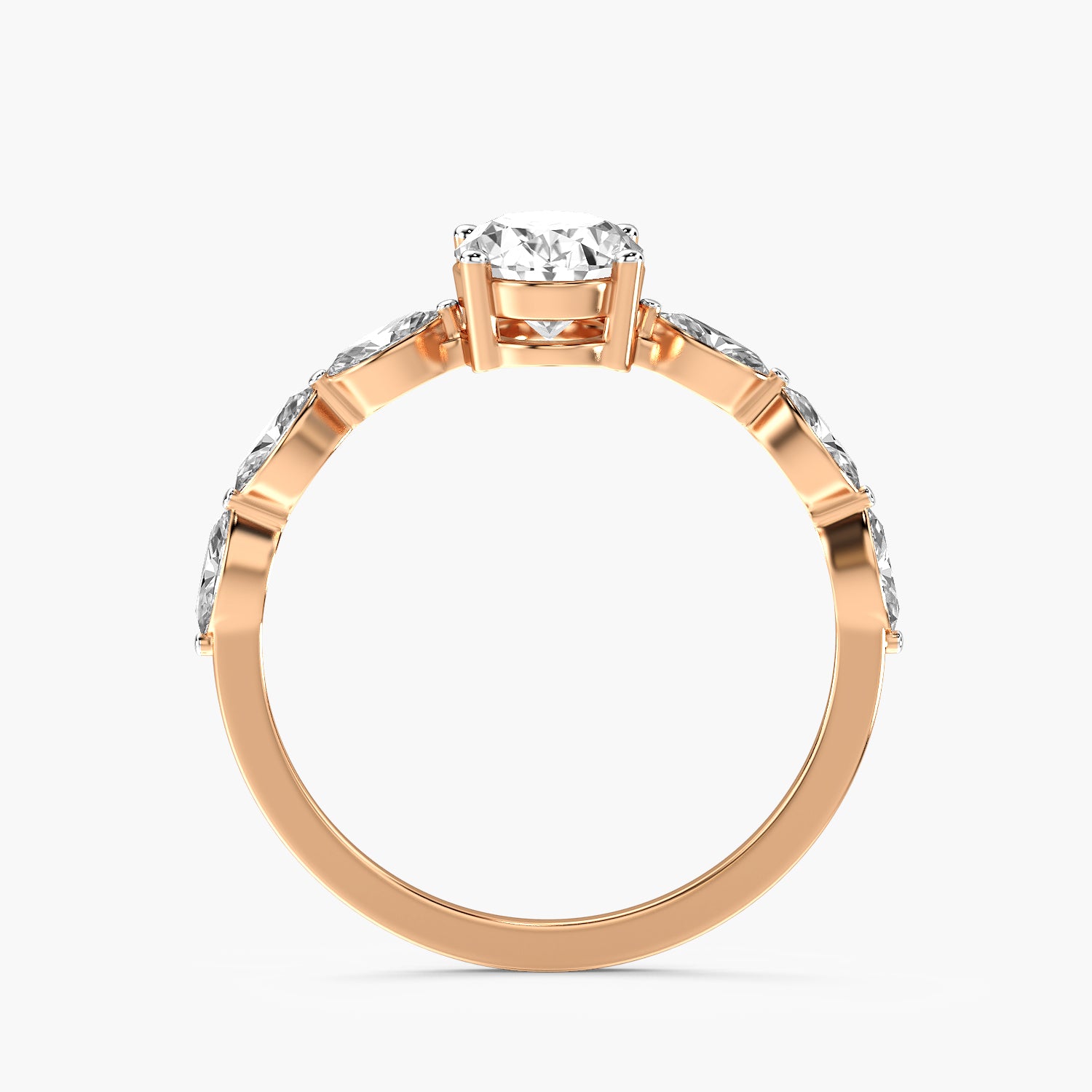 Marquise Accent Oval Ring