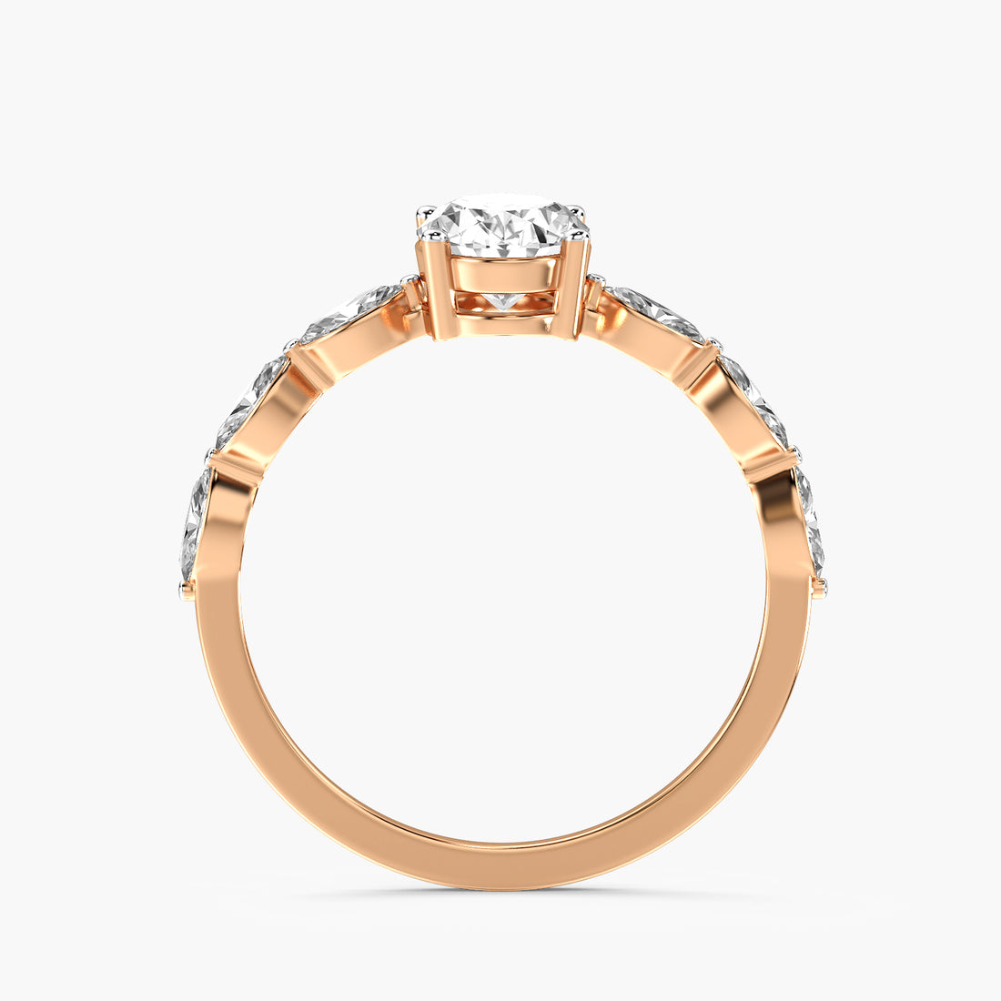 Marquise Accent Oval Ring