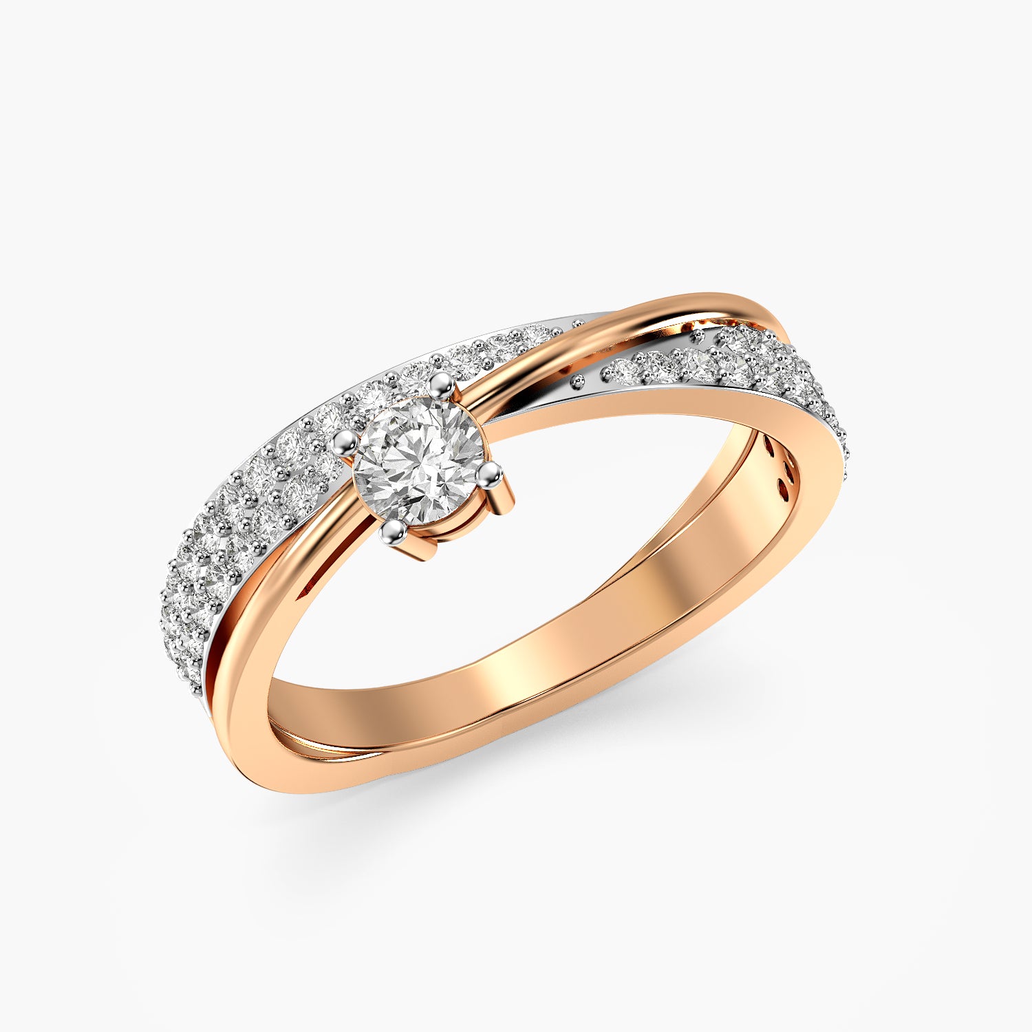 Elara Twin Band Spark Ring
