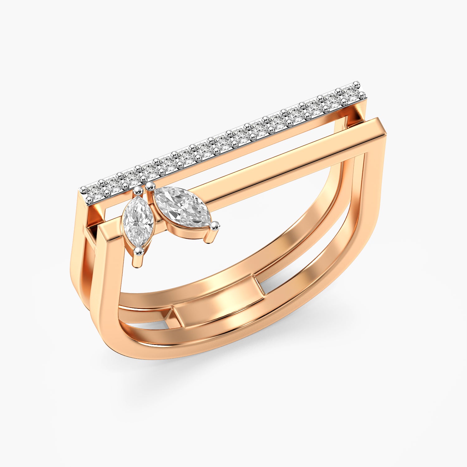 Marquise Accent Band Ring