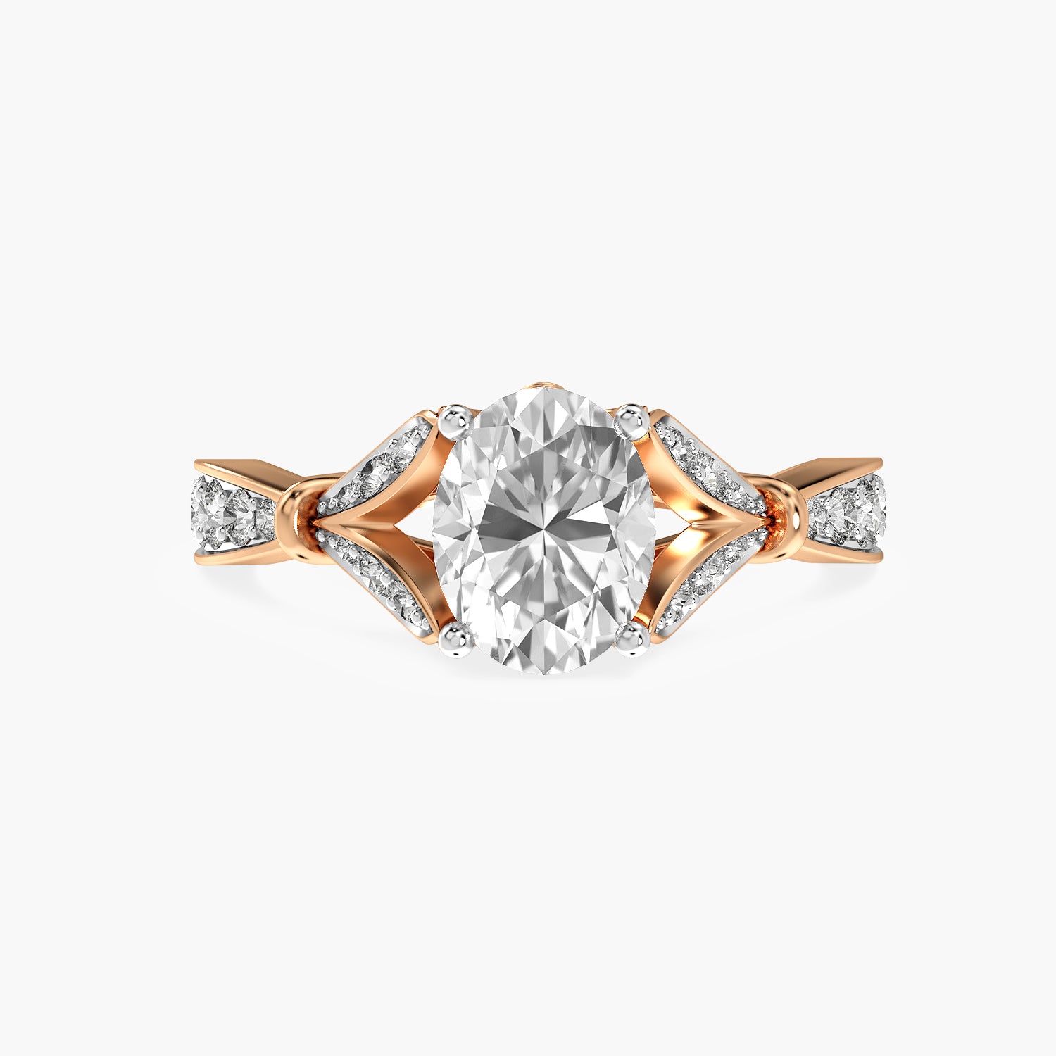 Pavé Oval Engagement Ring
