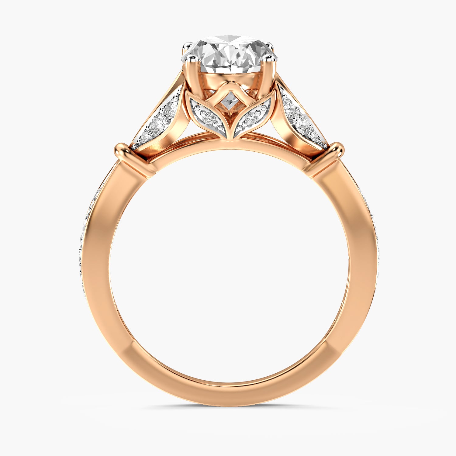 Pavé Oval Engagement Ring