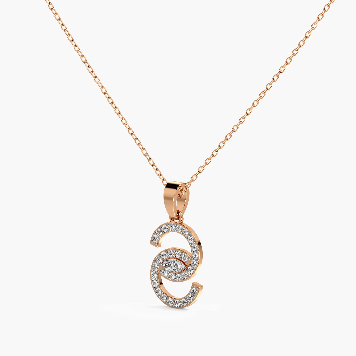 Crescent Cascade Necklace(With Chain)