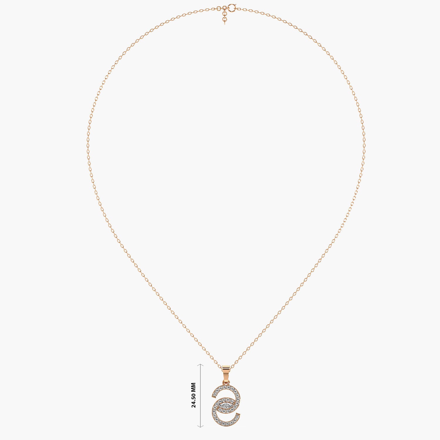 Crescent Cascade Necklace(With Chain)