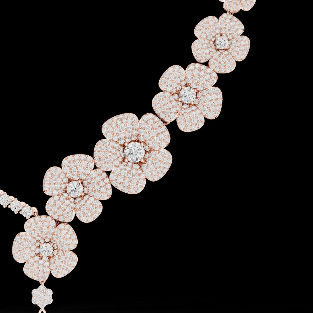 Hydrangea Bloom Statement Necklace