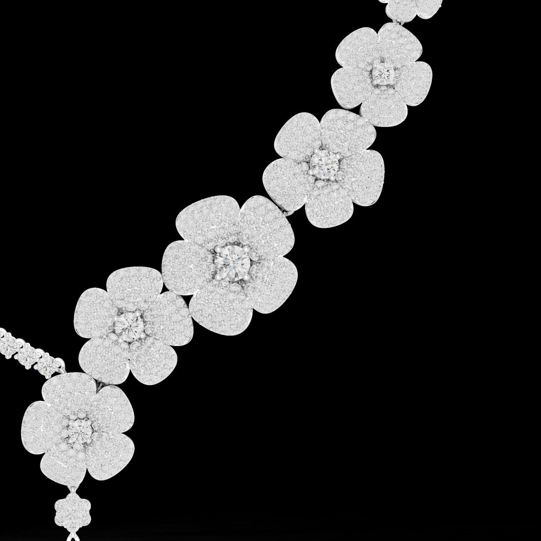 Hydrangea Bloom Statement Necklace