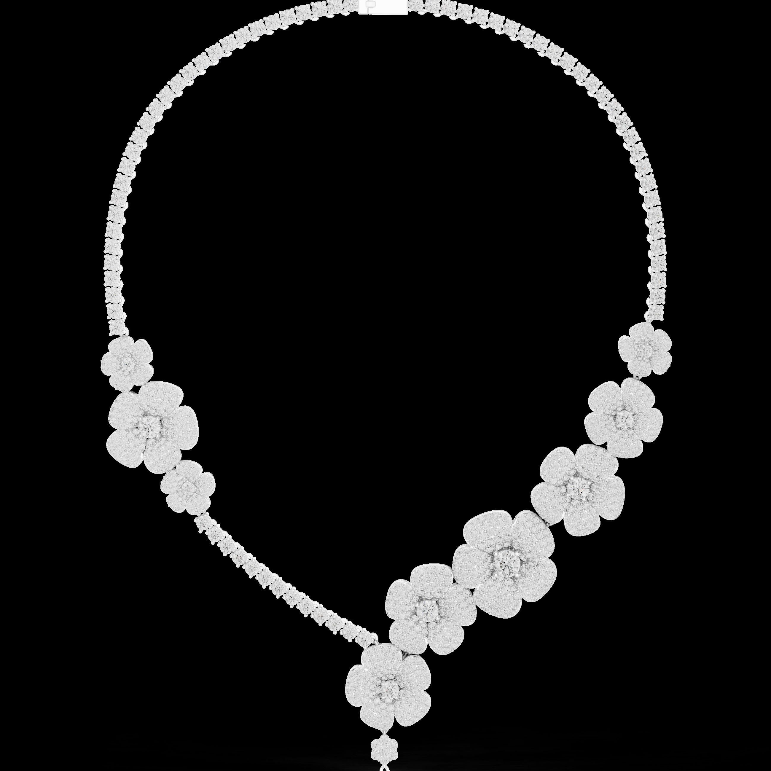 Hydrangea Bloom Statement Necklace
