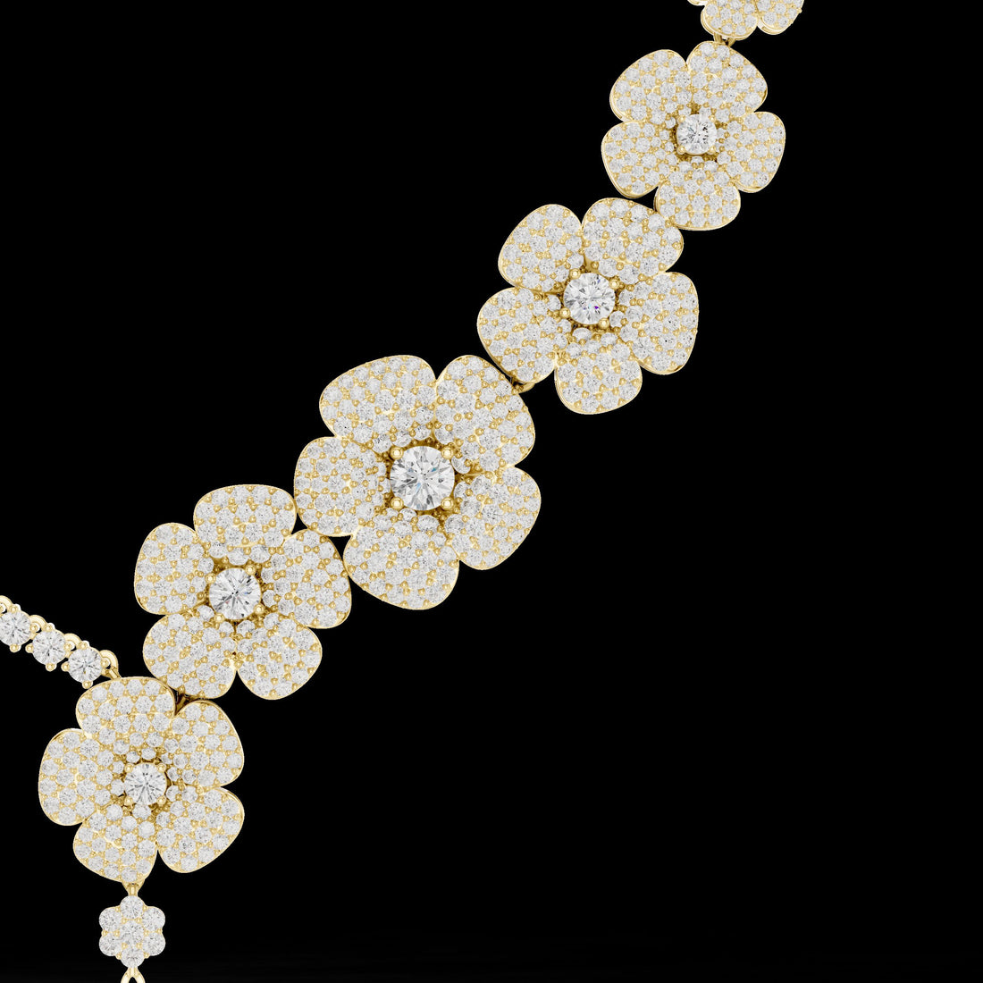 Hydrangea Bloom Statement Necklace
