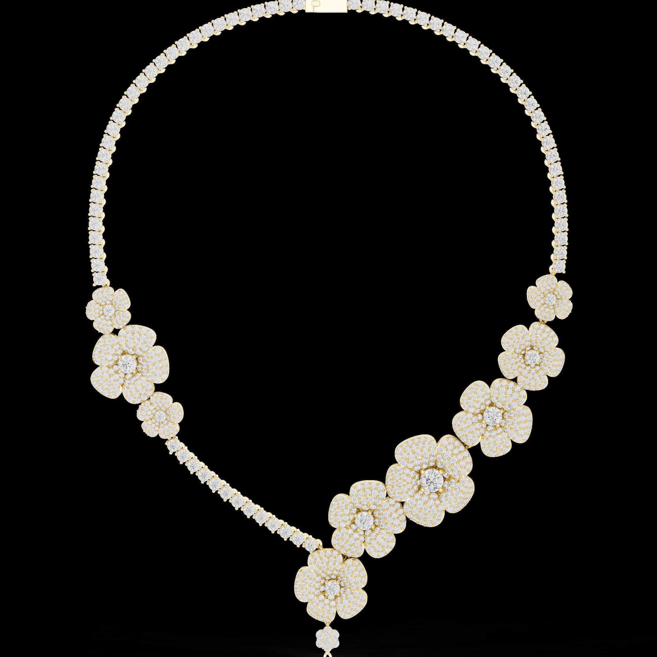 Hydrangea Bloom Statement Necklace