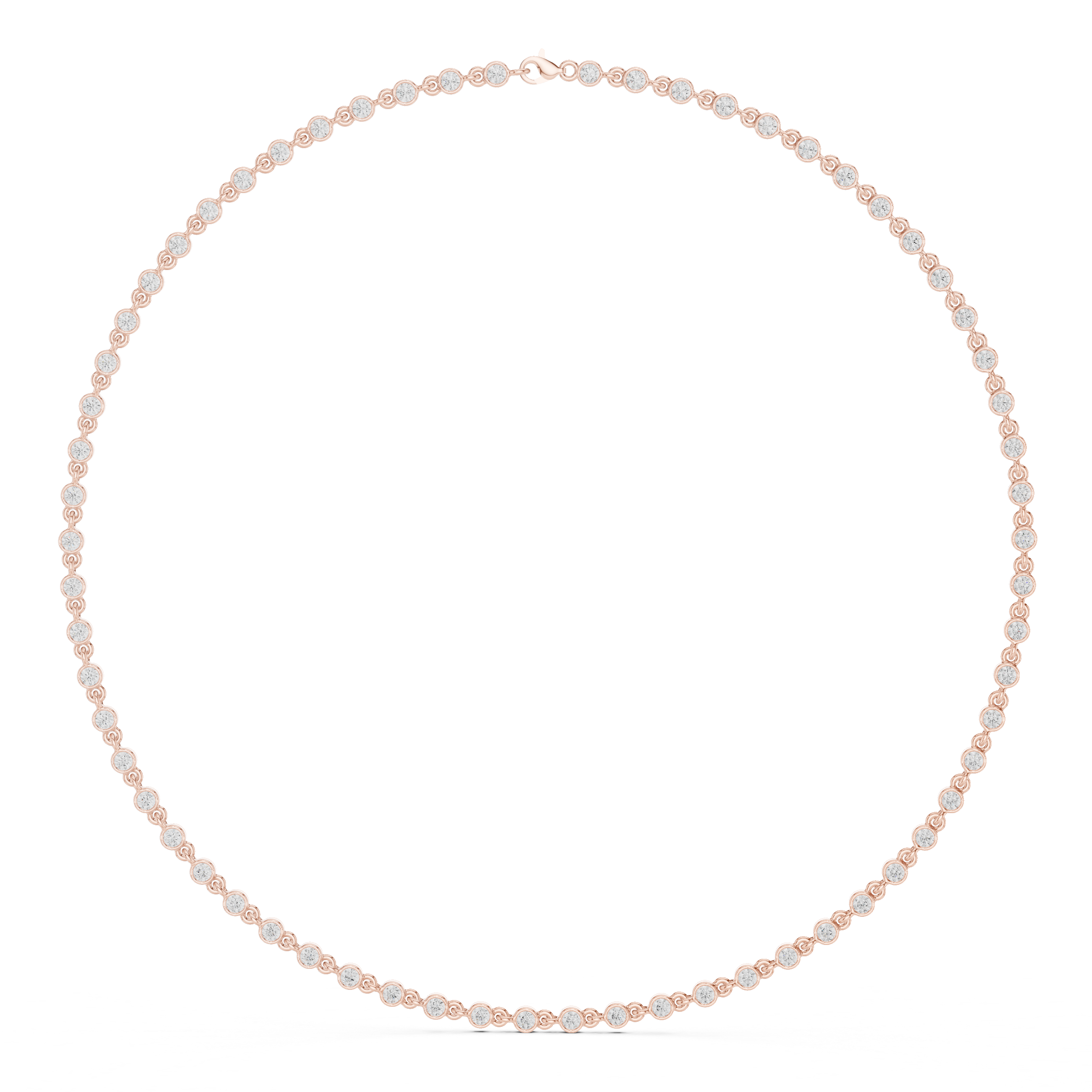 Whisper Bezel Tennis Necklace